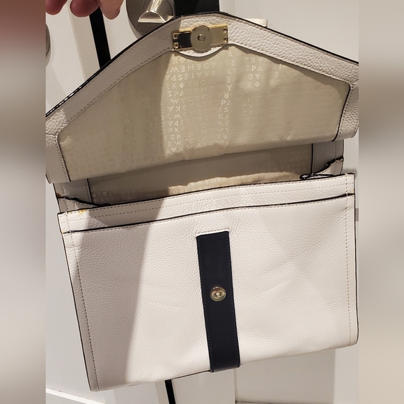 Kate Spade NY Rosaline Bow Black & White Leather Satchel Shoulder Bag - Picture 3 of 10